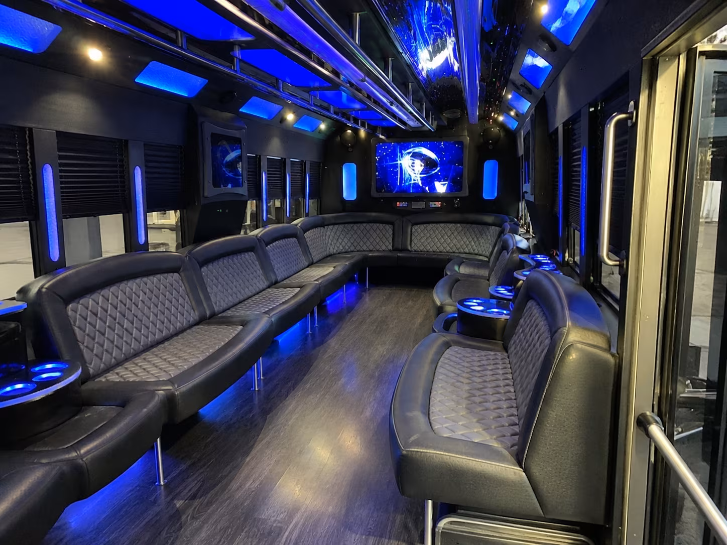enid 28 passenger party bus interior