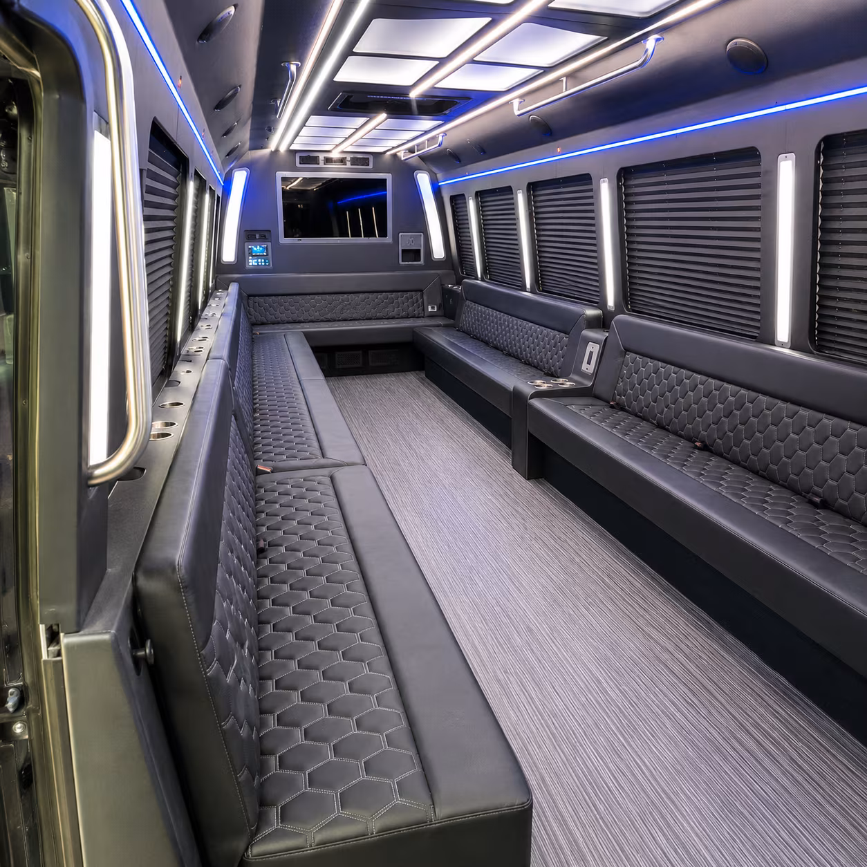 enid 40 passenger party bus interior