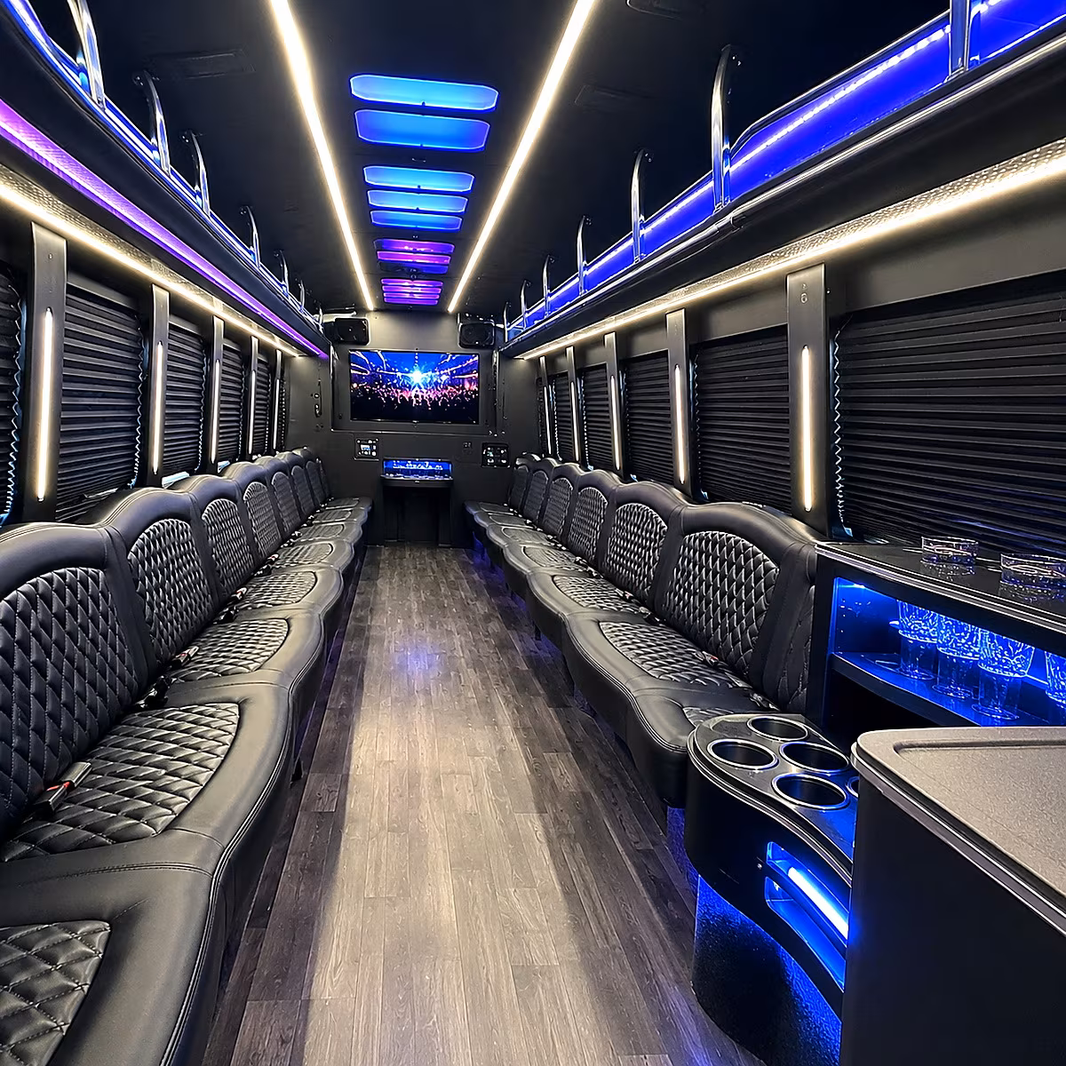 enid party bus rental interior