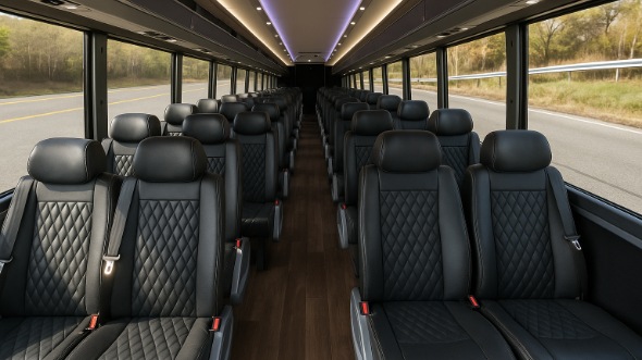 Interior of Charter Bus Company Enid's 15 Passenger Minibus in Enid
