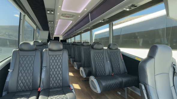Interior of Charter Bus Company Enid's 18 Passenger Minibus in Enid