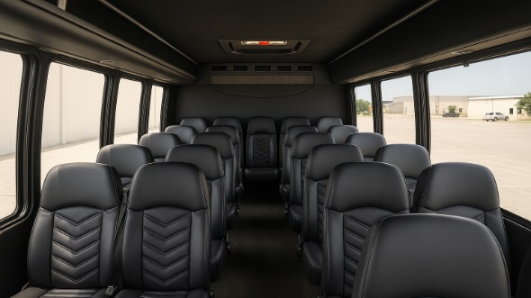 Interior of Charter Bus Company Enid's 20 Passenger Mini bus in Enid