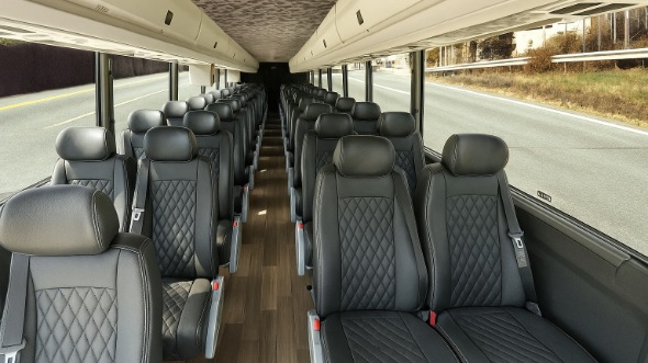 Interior of Charter Bus Company Enid's 25 Passenger Mini bus in Enid