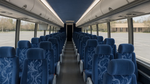 Interior of Charter Bus Company Enid's 54 Passenger Charter Bus in Enid