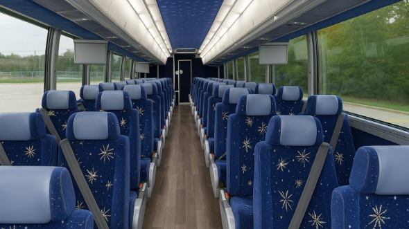 enid 55 passenger charter bus inside
