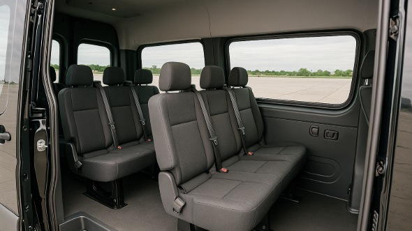 enid sprinter van with driver inside
