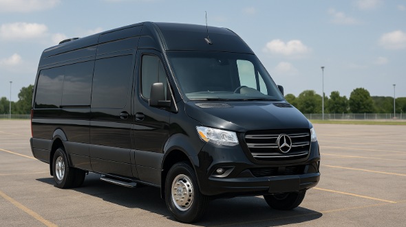 Exterior of Charter Bus Company Enid's Sprinter Limo in Enid